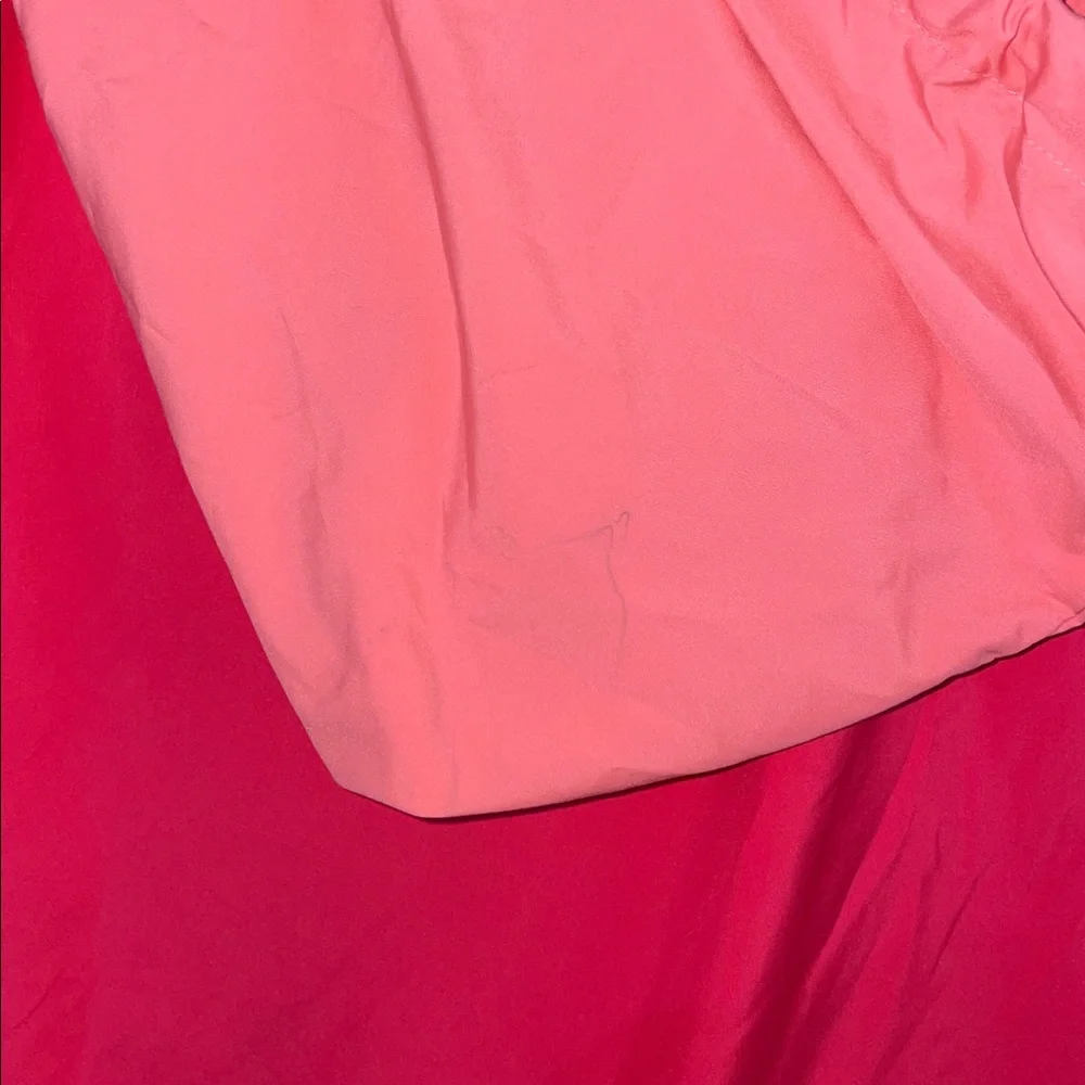 PINK Victoria's Secret Coral and Hot Pink Jacket windbreaker jacket MD/LG rain - Picture 8 of 8